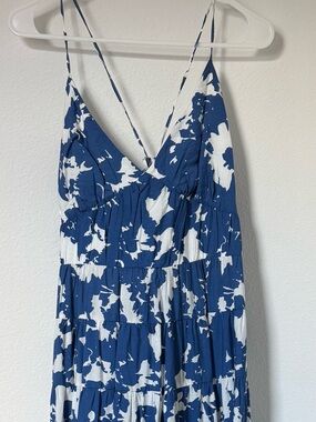 Abercrombie & Fitch Blue and White Floral Maxi Dress